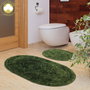 Mijölnir Juego de alfombrillas de baño de algodón, Verde